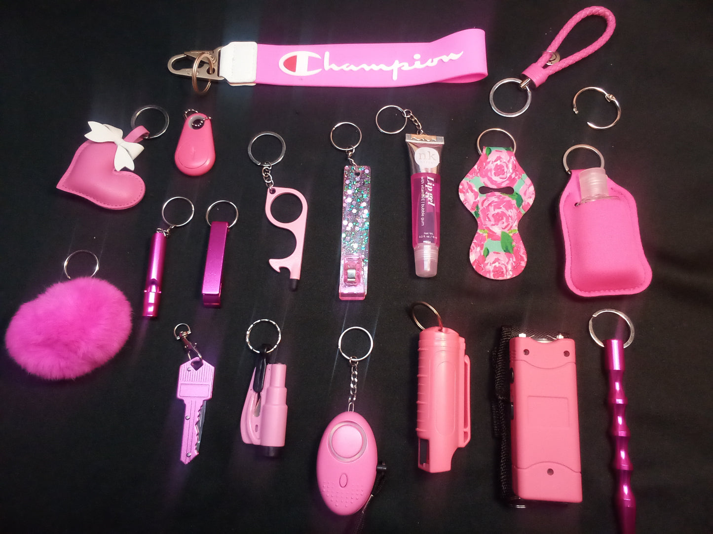 Hot Pink Power Champs Safety Keychain Bundle