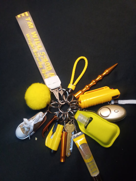 Sunshine Yellow Safety Keychain Set