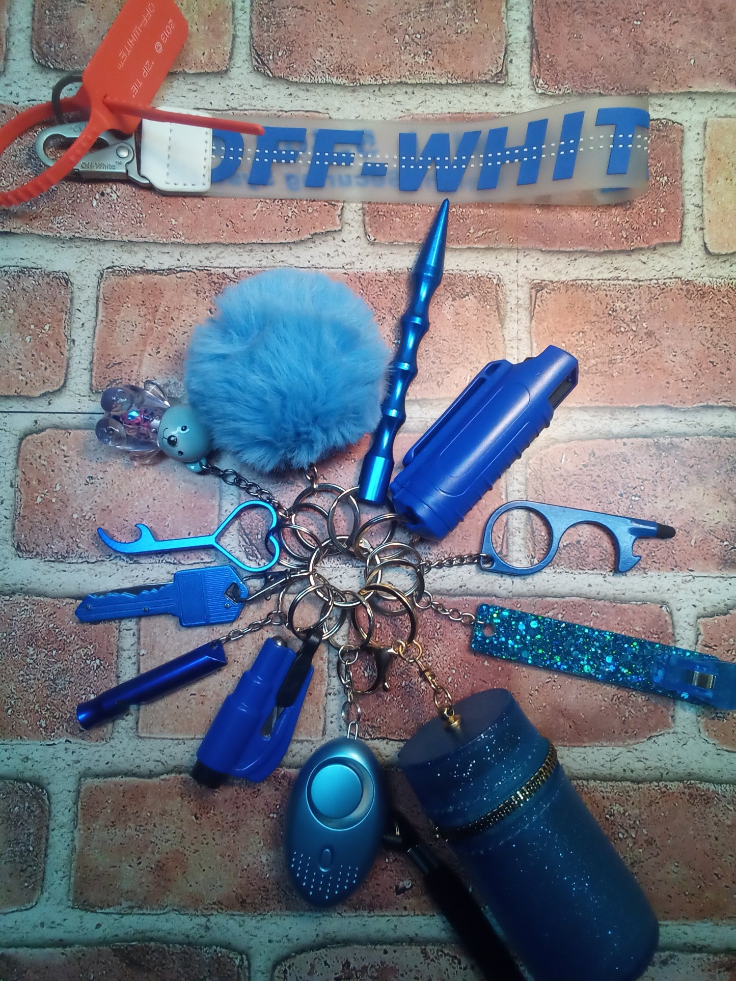 The Blue Mix Safety Keychain Set